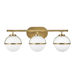 H5663HBLL Hollis 3 Bulb Bathroom Lighting - Heritage Brass