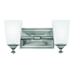 H56672AN Baldwin 2 Bulb Bathroom Lighting - Antique Nickel