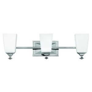 H56673PN Baldwin 3 Bulb Bathroom Lighting - Polished Nickel H56673PN Baldwin 3 Bulb Bathroom Lighting - Polished Nickel