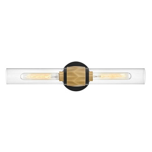 H57082BKHB Ellison 2 Bulb Bathroom Lighting - Black / Hertiage Brass