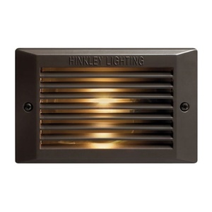 H58025BZ Louvered Hallway Step Light - Bronze