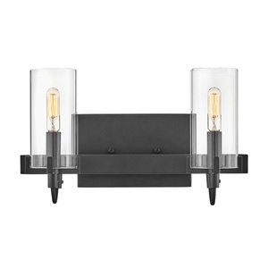 H58062BK Ryden 2 Bulb Bathroom Lighting - Black