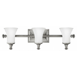 H5833AN Alice 3 Bulb Bathroom Lighting - Antique Nickel