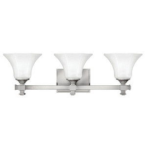H5853BN Abbie 3 Bulb Bathroom Lighting - Brushed Nickel H5853BN Abbie 3 Bulb Bathroom Lighting - Brushed Nickel