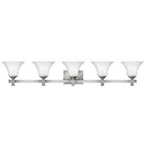 H5855BN Abbie 4 or More Bulb Bathroom Lighting - Brushed Nickel H5855BN Abbie 4 or More Bulb Bathroom Lighting - Brushed Nickel