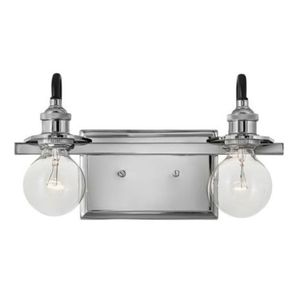 H5872PN Baxter 2 Bulb Bathroom Lighting - Polished Nickel