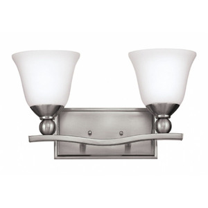 H5892BN Bolla 2 Bulb Bathroom Lighting - Brushed Nickel