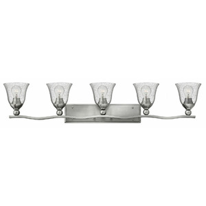 H5895BNCL Bolla 4 or More Bulb Bathroom Lighting - Brushed Nickel / Clear