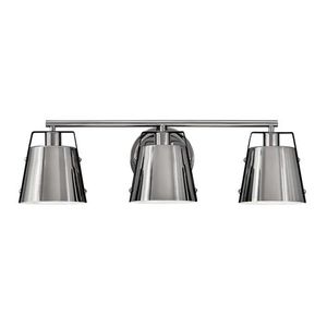 H5983PN Cartwright 3 Bulb Bathroom Lighting - Polished Nickel