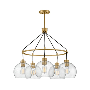 H83014LCB Rumi Mid Sized Chandelier Chandelier - Lacquered Brass