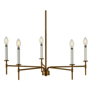 H83075LCB Hux Mid Sized Chandelier Chandelier - Lacquered Brass