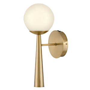 H83500LCB Izzy 1 Bulb Wall Sconce - Lacquered Brass