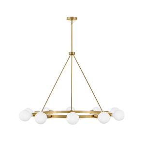 H83610LCB Orla Large Foyer Chandelier Chandelier - Lacquered Brass