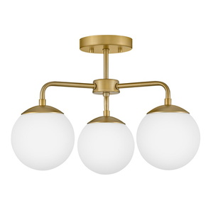 H84203LCB Juniper Semi Flush Mount Ceiling Light - Light Brass