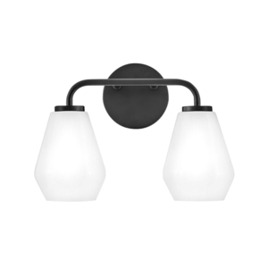 H85502BK Gio 2 Bulb Bathroom Lighting - Black H85502BK Gio 2 Bulb Bathroom Lighting - Black