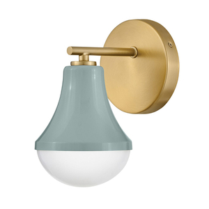 H85510SF Haddie 1 Bulb Wall Sconce - Seafoam