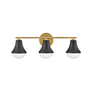H85513BK Haddie 3 Bulb Bathroom Lighting - Black H85513BK Haddie 3 Bulb Bathroom Lighting - Black