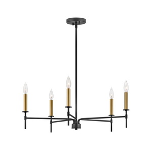 H83075BK Hux Mid Sized Chandelier Chandelier - Black