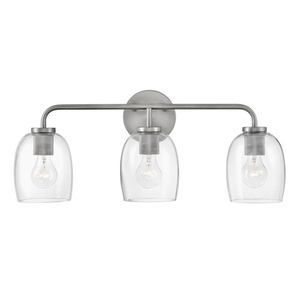 H85013AN Percy 3 Bulb Bathroom Lighting - Antique Nickel H85013AN Percy 3 Bulb Bathroom Lighting - Antique Nickel