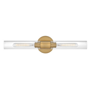 H85402LCB Shea 2 Bulb Bathroom Lighting - Lacquered Brass