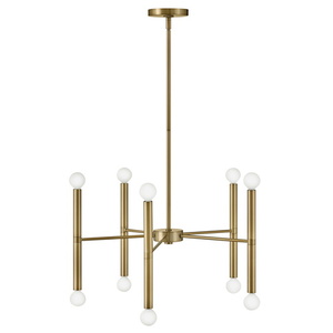 H83198LCB Millie Mid Sized Chandelier Chandelier - Lacquered Brass