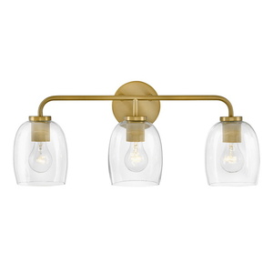 H85013LCB Percy 3 Bulb Bathroom Lighting - Lacquered Brass