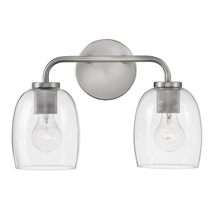 H85012AN Percy 2 Bulb Bathroom Lighting - Antique Nickel H85012AN Percy 2 Bulb Bathroom Lighting - Antique Nickel