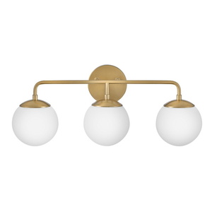 H85003LCB Juniper 3 Bulb Bathroom Lighting - Lacquered Brass