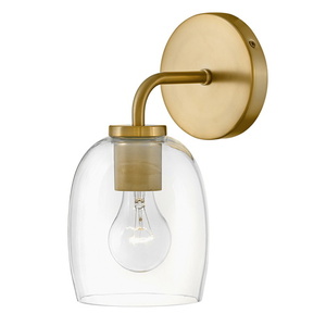 H85010LCB Percy 1 Bulb Wall Sconce - Lacquered Brass