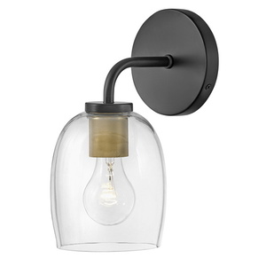 H85010BK Percy 1 Bulb Wall Sconce - Black H85010BK Percy 1 Bulb Wall Sconce - Black