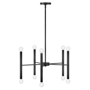 H83198BK Millie Mid Sized Chandelier Chandelier - Black