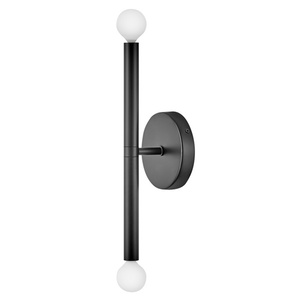 H83192BK Millie Multi Bulb Wall Sconce - Black