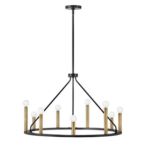 H83158BK Lazlo Mid Sized Chandelier Chandelier - Black