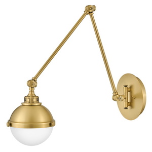 H4832SA Fletcher 1 Bulb Wall Sconce - Satin Brass