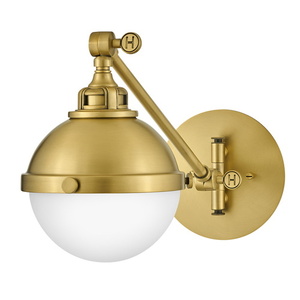 H4830SA Fletcher 1 Bulb Wall Sconce - Satin Brass