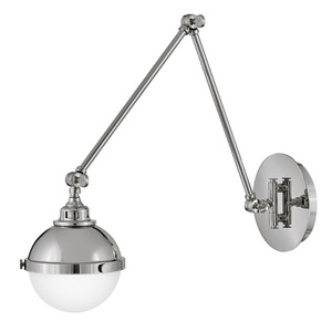 H4832PN Fletcher 1 Bulb Wall Sconce - Polished Nickel