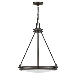 H3384BX Collier Down Light Pendant Light - Black Oxide