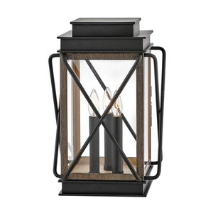 H11197BKLV Montecito Pier Mount Post Lights - Black