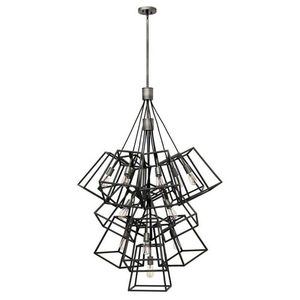 H3358DZ Fulton Multi Light Pendant Light - Aged Zinc