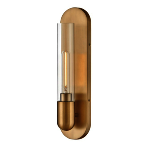 H83470LCB Tully 1 Bulb Wall Sconce - Lacquered Brass