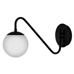 H83480BK Dottie 1 Bulb Wall Sconce - Black