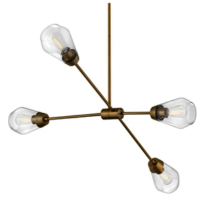 H83584LCB Livie Mid Sized Chandelier Chandelier - Lacquered Brass