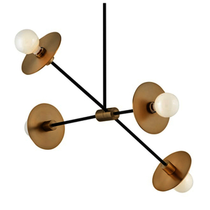 H83885LCB Lulu Mid Sized Chandelier Chandelier - Lacquered Brass