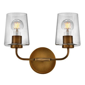 H853452HBCL Kline 2 Bulb Bathroom Lighting - Heritage Brass H853452HBCL Kline 2 Bulb Bathroom Lighting - Heritage Brass