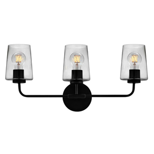 H853453BKCL Kline 3 Bulb Bathroom Lighting - Black H853453BKCL Kline 3 Bulb Bathroom Lighting - Black