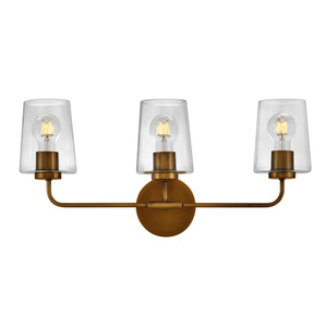H853453HBCL Kline 3 Bulb Bathroom Lighting - Heritage Brass H853453HBCL Kline 3 Bulb Bathroom Lighting - Heritage Brass