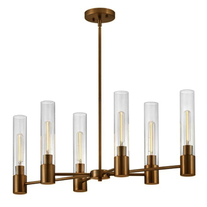 H85406LCB Shea Mid Sized Chandelier Chandelier - Lacquered Brass