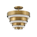 Hinkley H30183HB Heritage Brass Semi Flush Mount Ceiling Light