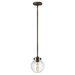 Hinkley H3128OZCS Oil Rubbed Bronze /Clear Seedy Mini Pendant