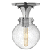 Hinkley H3149CMCS Chrome / Clear Seedy Semi Flush Mount Ceiling Light